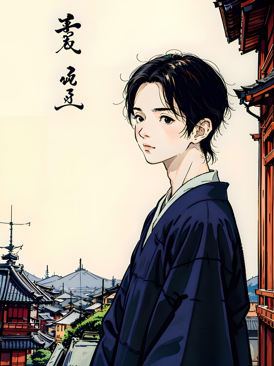 Poster kimono boy
