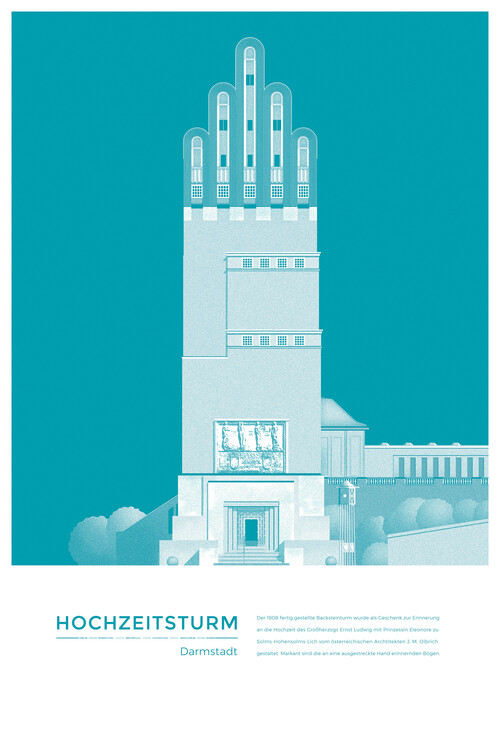 Poster Michael Kunter - Hochzeitsturm Darmstadt
