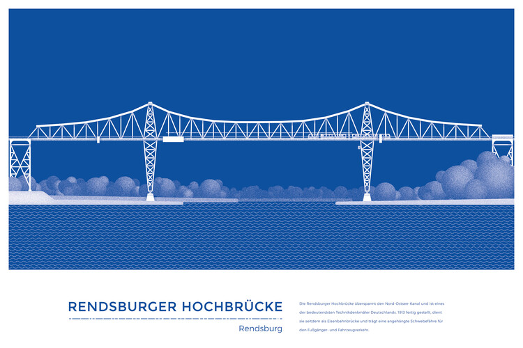 Poster Michael Kunter - Hochbrücke Rendsburg