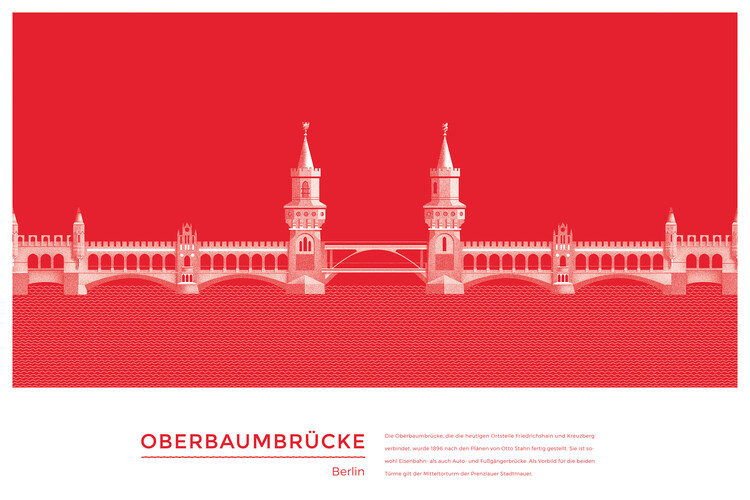 Poster Michael Kunter - Oberbaumbrücke Berlin