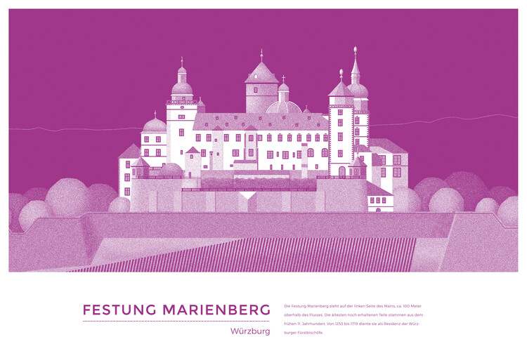 Poster Michael Kunter - Festung Marienburg Würzburg
