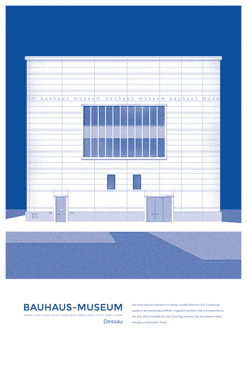 Poster Michael Kunter - Bauhaus Museum Dessau
