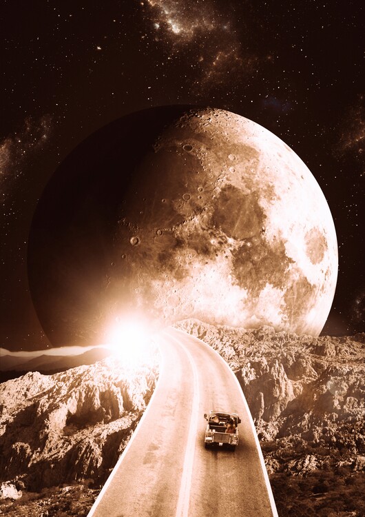 Plagát On the way to the full moon