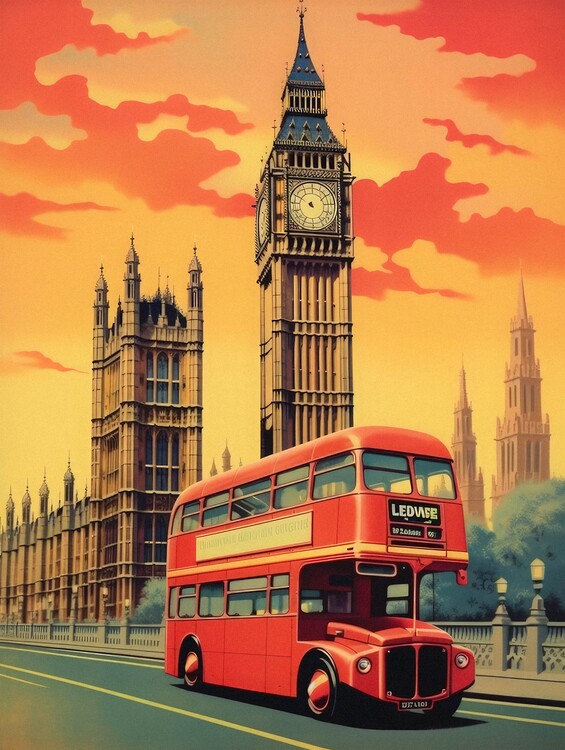 Poster London - Vintage Travel Poster