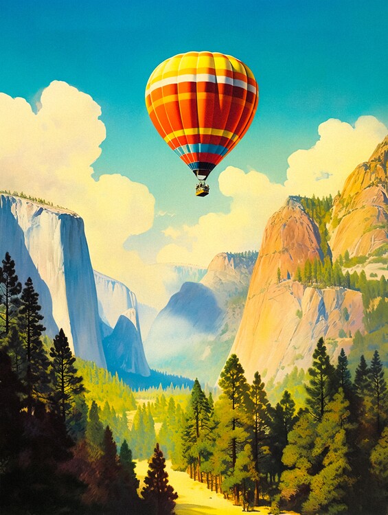 Poster Yosemite - Vintage Travel Poster