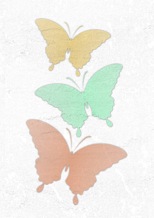Poster Retro Butterflies