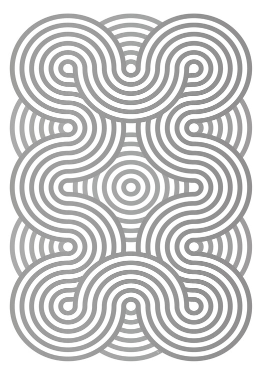 Poster Retro Grey Maze