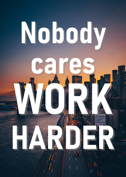 Plakat Motivation - Work Harder
