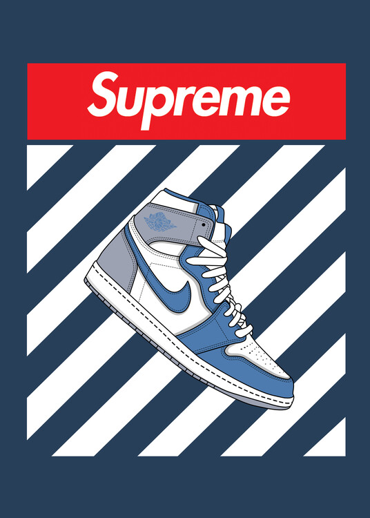 Poster Sneakers Art Blue