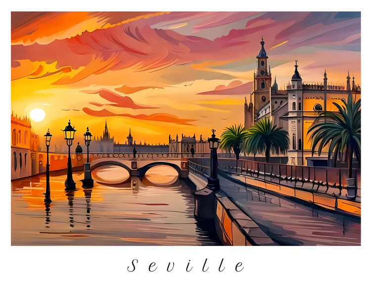 Plakat SEVILLE - City of Seville / Spain : The Soul of Andalusia
