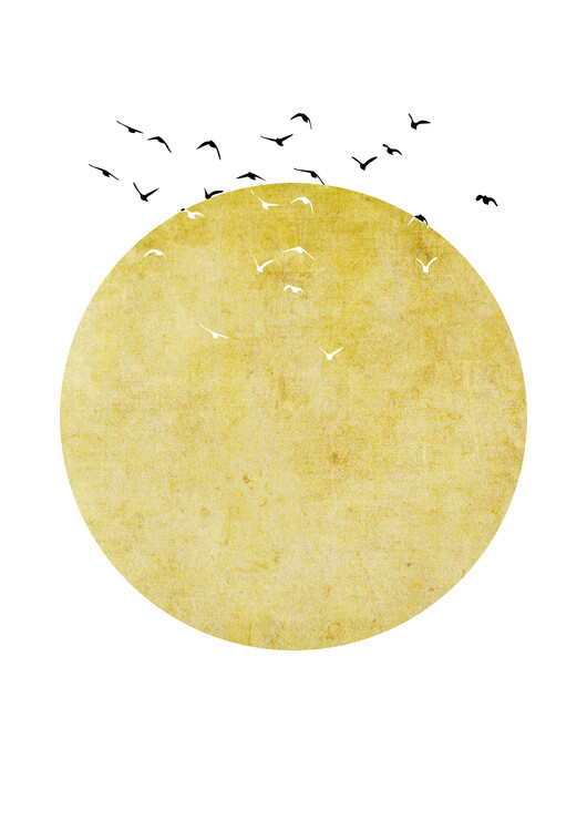 Poster Ciel Jaune vintage