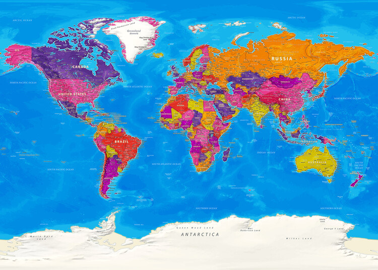 Poster Political Map of the World