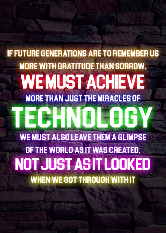 Poster Mirracles of Technology - Technology Neon Quote