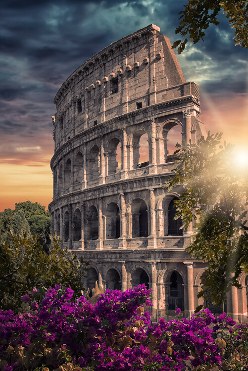 Plakát Colosseum Sunset