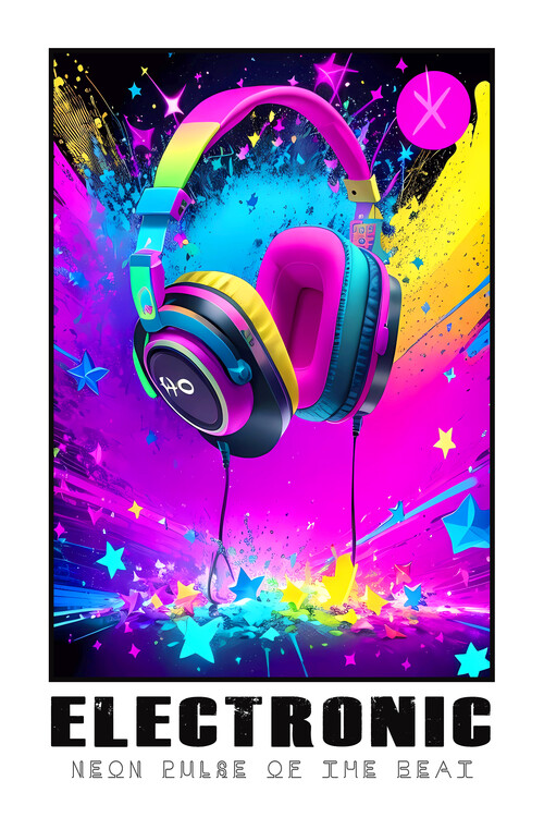Poster ELECTRONIC MUSIC | Neon Pulse of the Beat