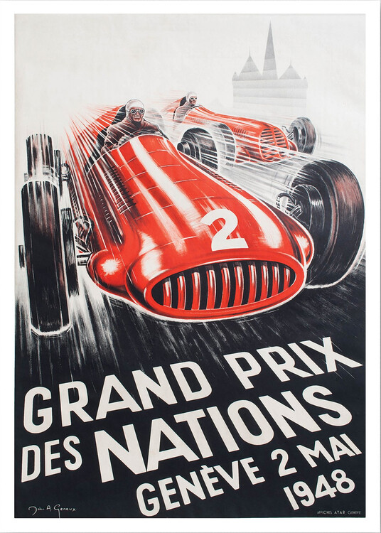 Poster Grand Prix Des Nations, Geneve, 1948