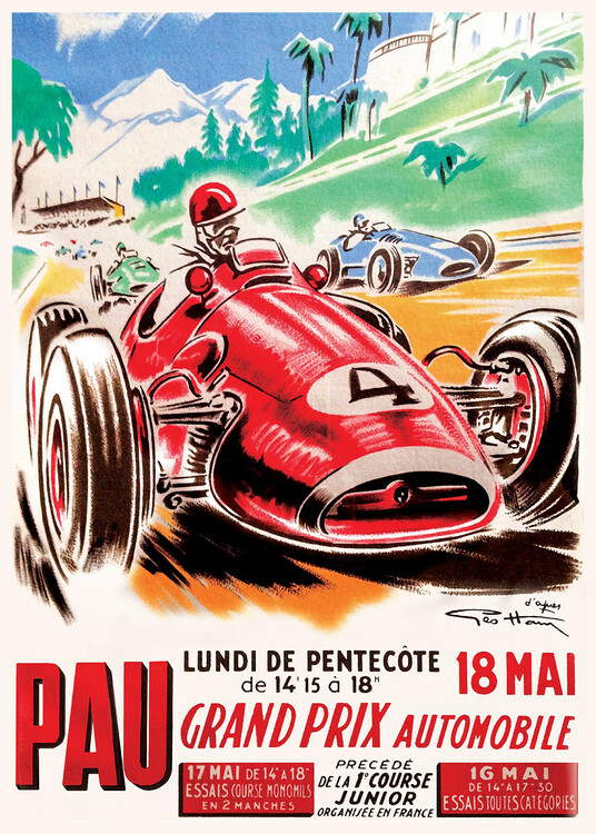 Poster PAU Grand Prix 1959