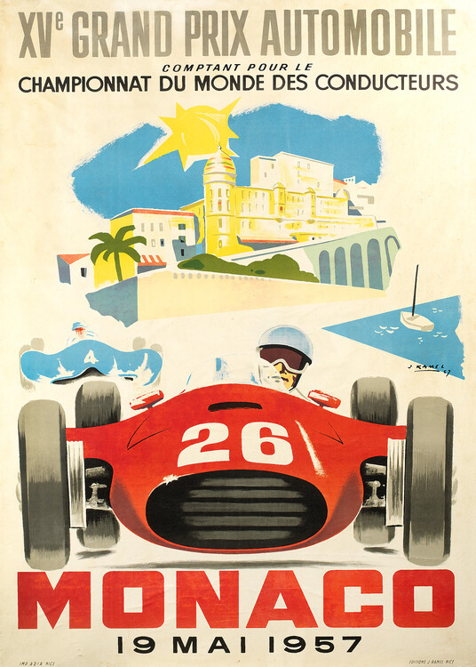 Plakat Monaco Grand Prix 1957