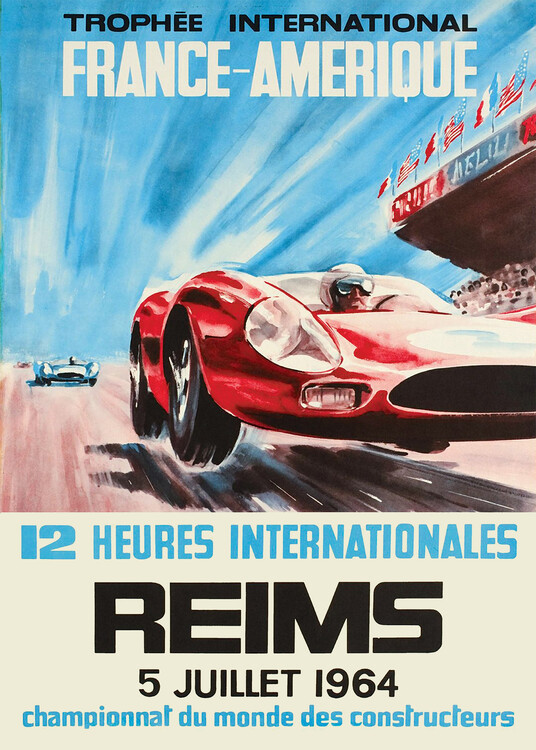 Canvas Print 1964 Reims 12 hour International France America Trophy