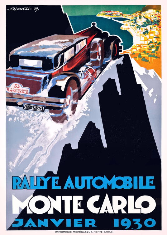 Poster Monte Carlo Rallye Automobile 1930