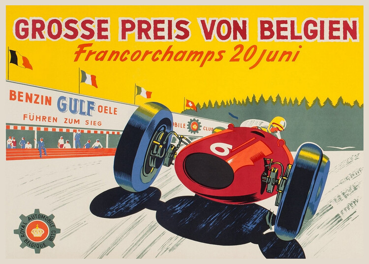 Poster Grosser Pries Von Belgien, Francorchamps 20 Juni