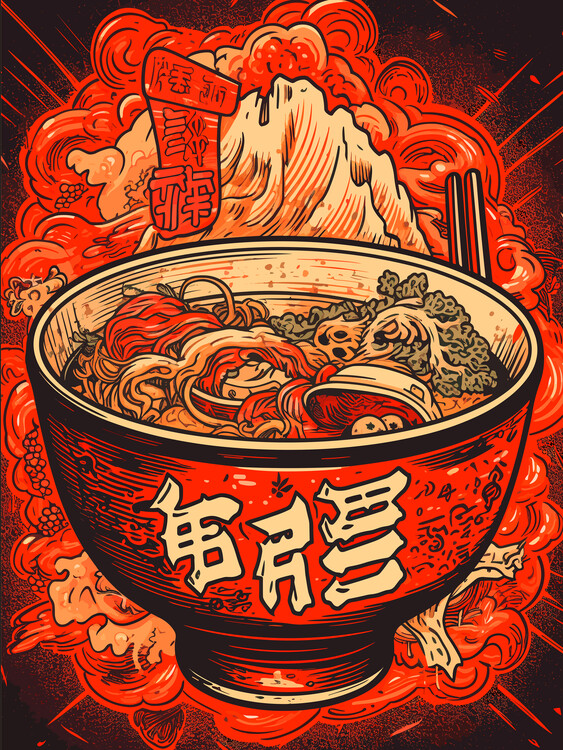 Poster Japanese ramen