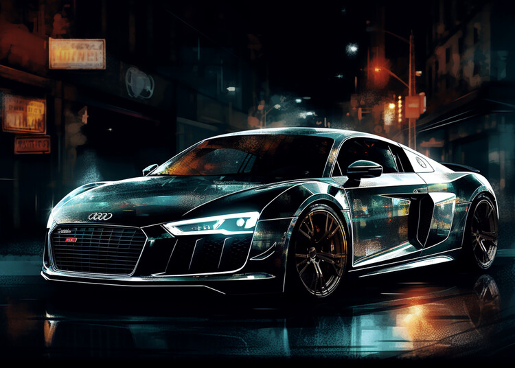 Canvas Print Black car