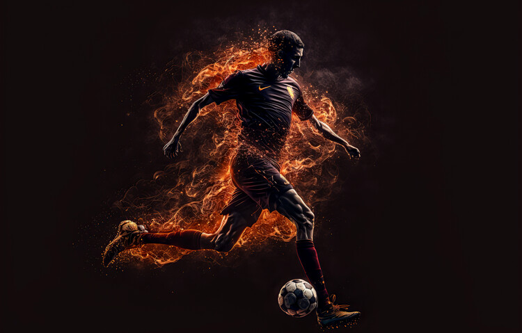 Canvas Print soccer football