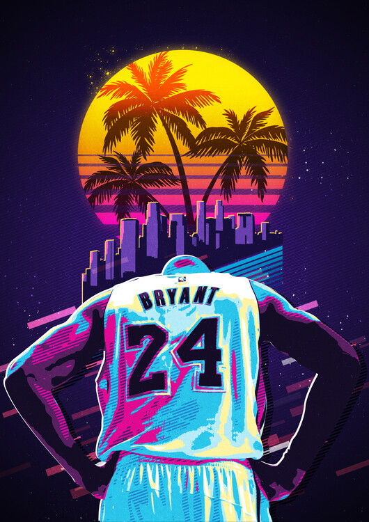 Poster kobe bryant basketball retro