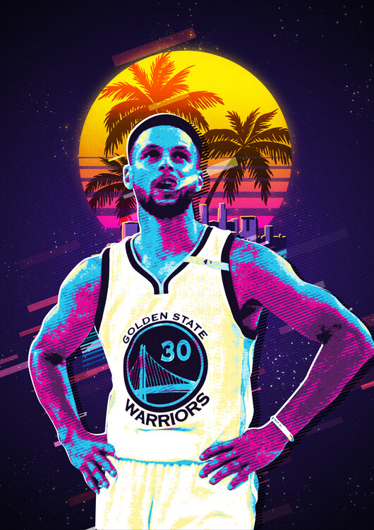 Poster stephen curry retro