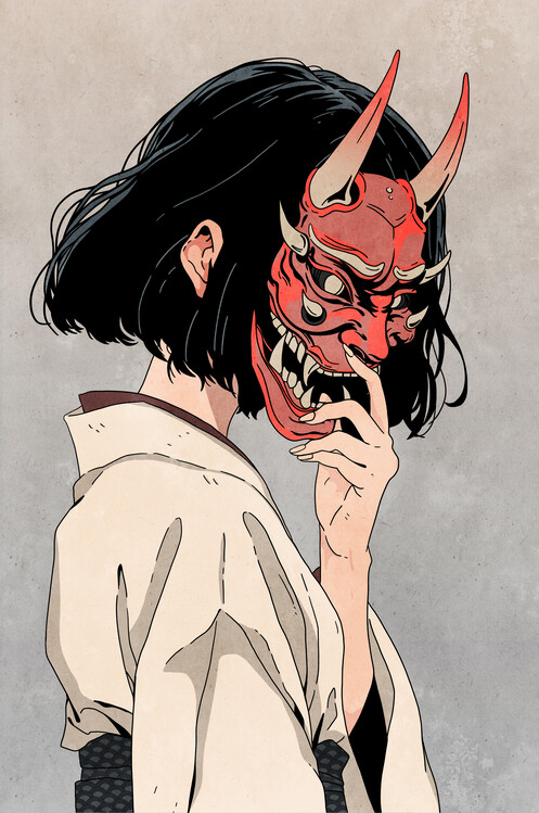 Плакат Oni Masked Beauty