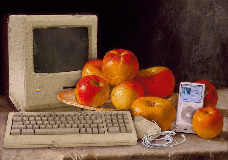 Plakát Think in Apples