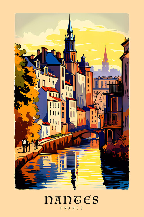 Poster NANTES /France: A Journey along the Loire