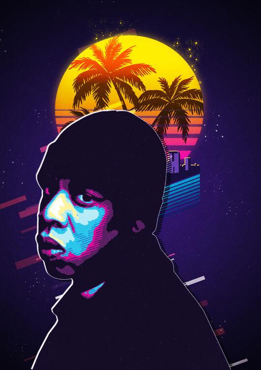 Poster Jay-Z retro80s