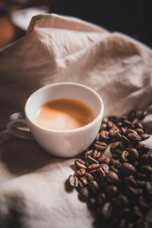Póster Coffee beans and Espresso