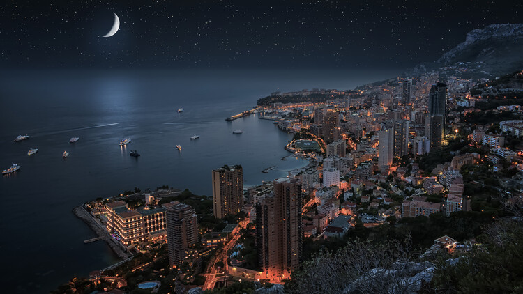 Poster Monaco By Night