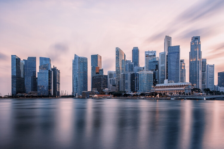 Poster Singapore In The Evening