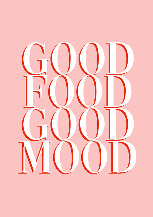 Poster Good food - pink