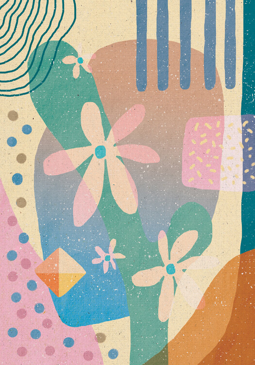 Poster Abstraction of Flowers