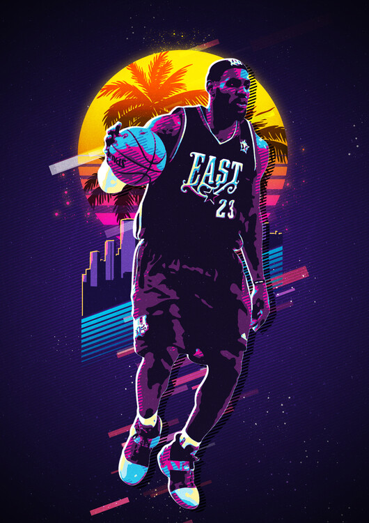 Poster LeBron James retro80