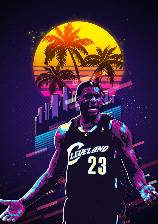 Poster LeBron James retro80