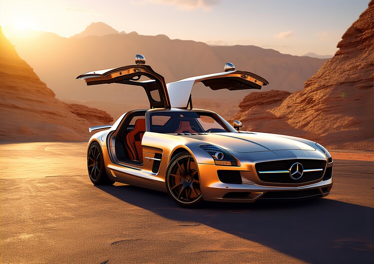 Poster Black Sportcar Car