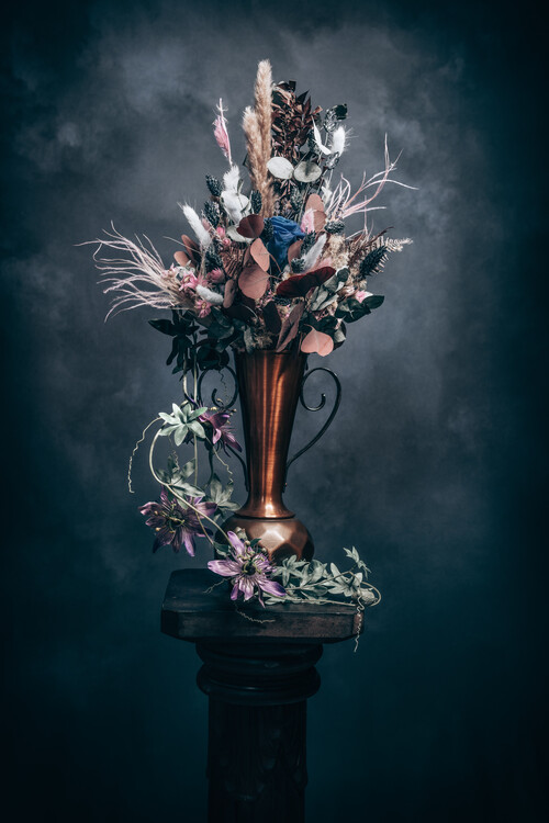 Poster Dried flower bouquet Blue Bayou