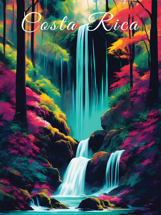 Plakát Costa Rica Jungle Travel Poster