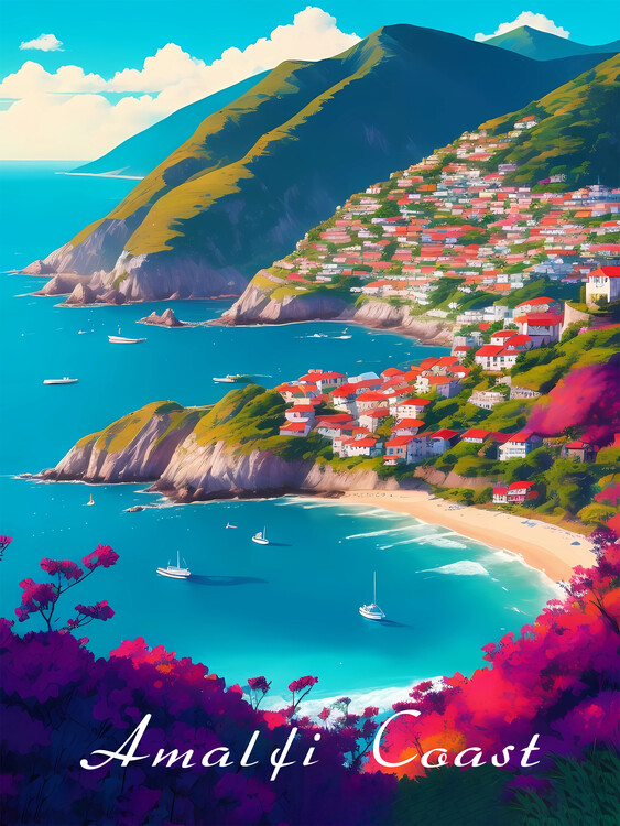 Poster Amalfi Coast Travel Poster