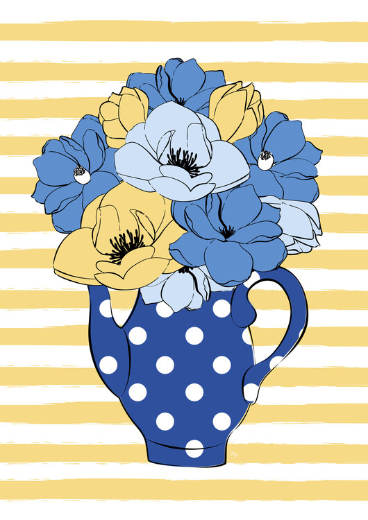 Poster Blue Flowers