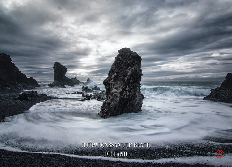 Плакат Black sand beach Iceland