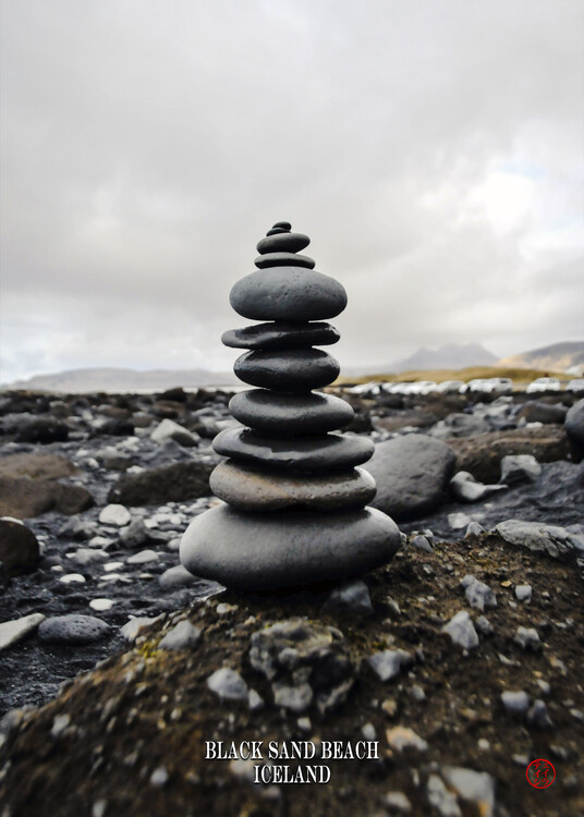Poster Black sand beach Iceland
