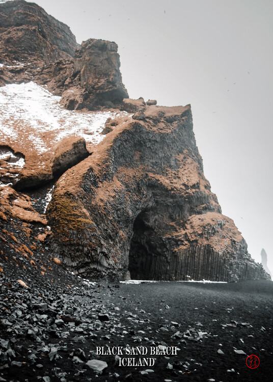 Poster Black sand beach Iceland