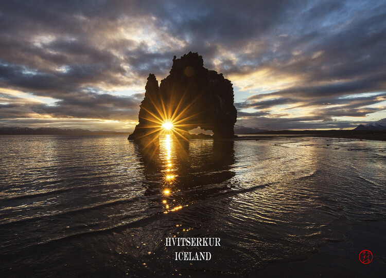 Poster Beach Hvitserkur Iceland